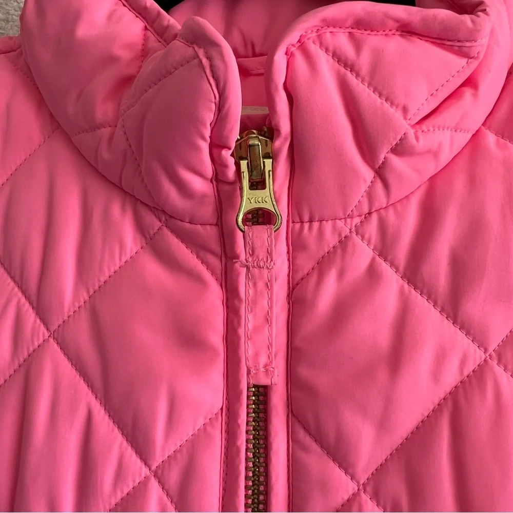 Crewcuts Girls Kids Quilted Puffer‎ Vest Bright Pink Zipper Size 12
